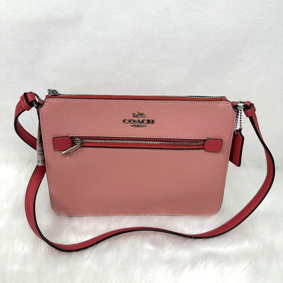 Coach Gallery File Bag Colorblock Crossbody Light Blush Multi Leather 91149 NWT - Picture 1 of 12